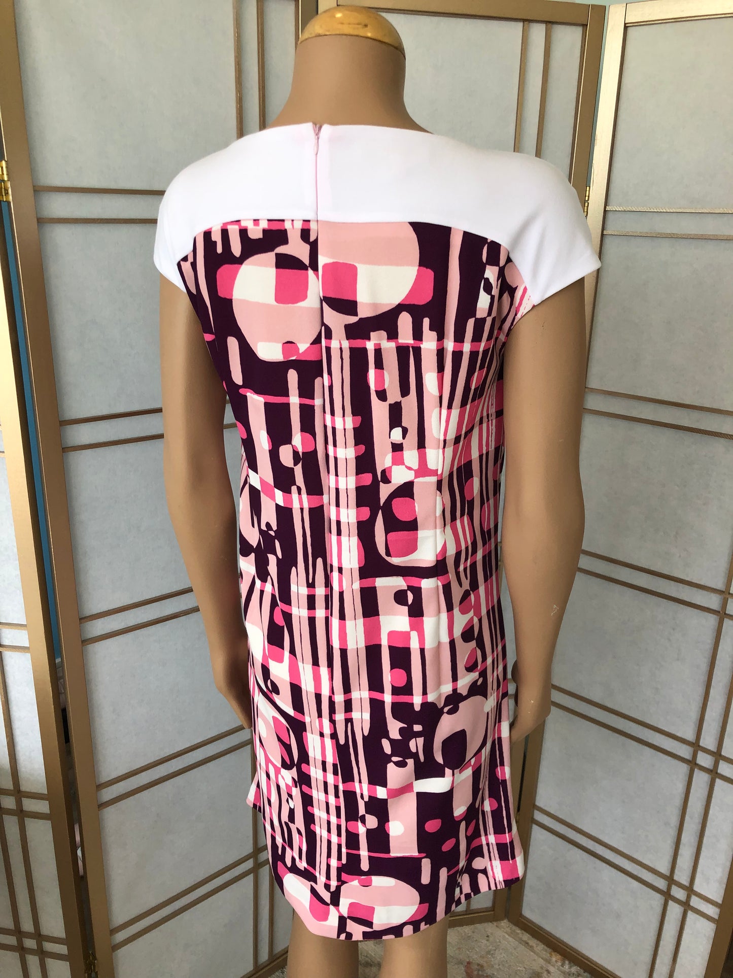 Color Block Dress in Retro Multi