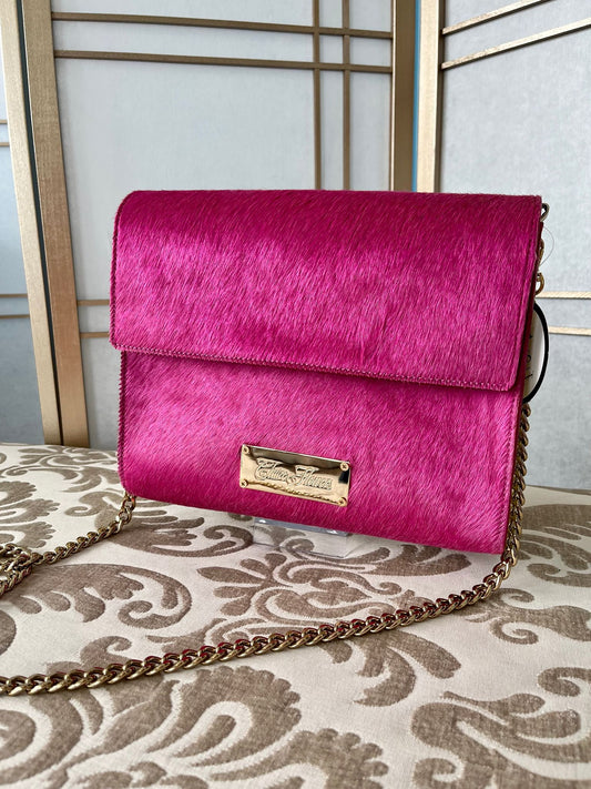 Pink Pony Hair Clutch